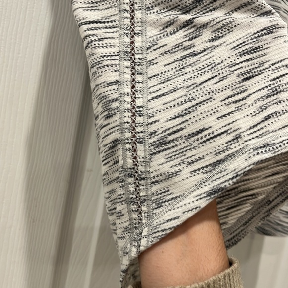 Lululemon White & Grey Lightweight Shirt with Cross Stitch Detail - Picture 5 of 6